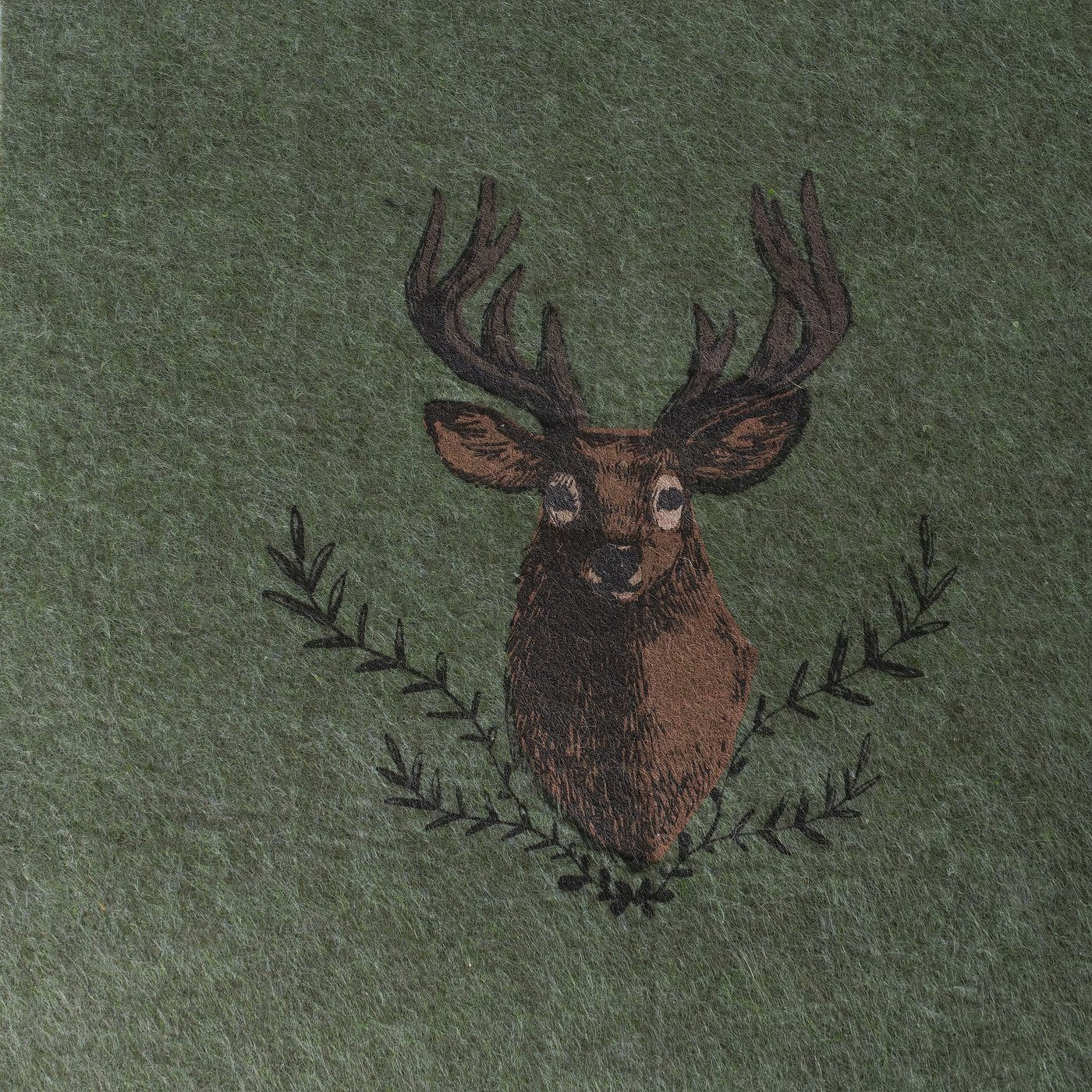 2er Set Tischläufer Rudolf mit Hirschmotiv - 120x30 cm