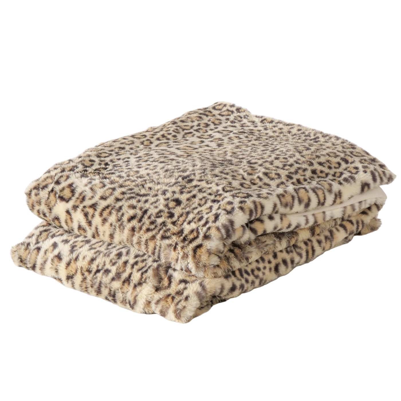 Kuscheldecke Savanna Leopardenmuster 200x150cm Plüschoptik
