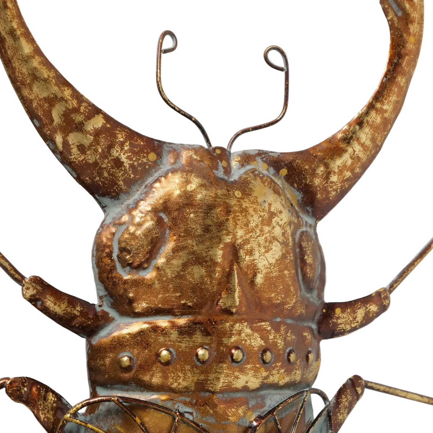 Wandobjekt Goldener Hirschkäfer Metall Deko