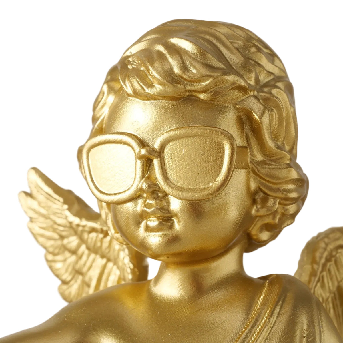 Dekofigur Engel Goldiva Gold mit Sonnenbrille 30 cm