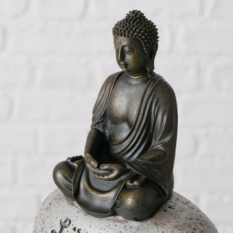 Decoratieve displayset Zen Boeddha met wijsheid - set van 2, 15 cm