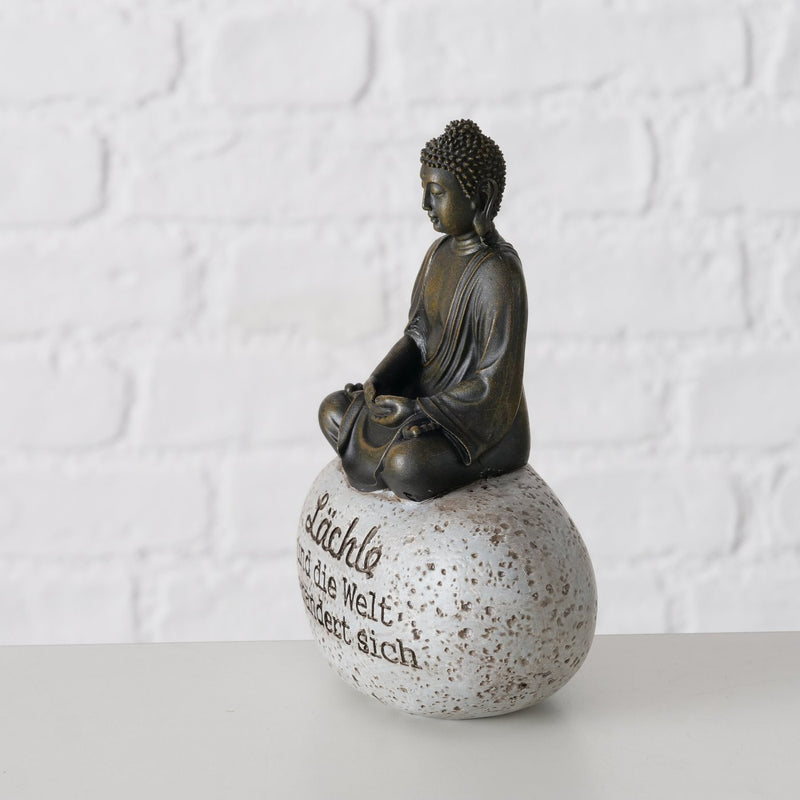 Decoratieve displayset Zen Boeddha met wijsheid - set van 2, 15 cm