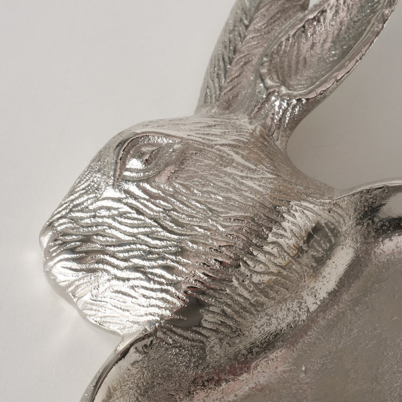 Fiene Osterhasen Aluminium Schale - Handgefertigte Dekoschale in Häschenform