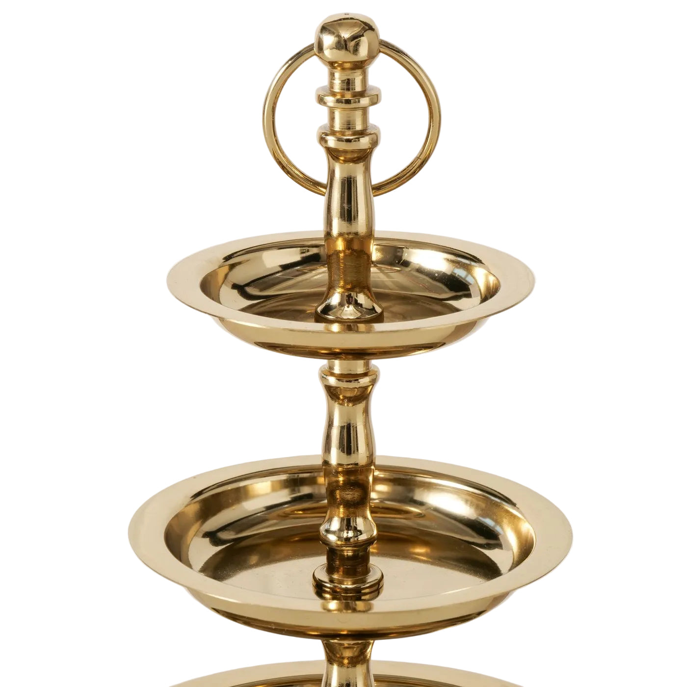 Etagere Maravelle Dreistufig Gold Metall