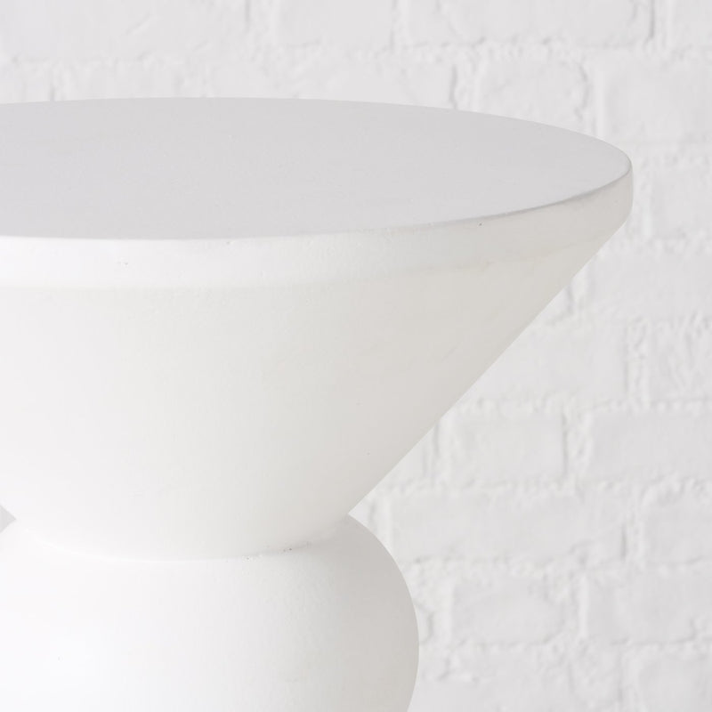 Pure Balance side table in matt white 35x40 cm
