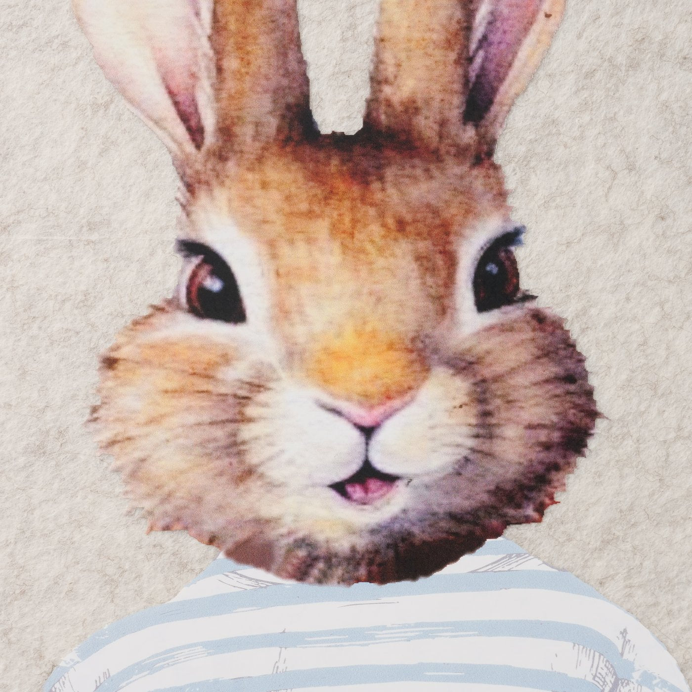 Tischset Hase Jonas Rund Beige Hellblau 4er Set Platzset Polyester