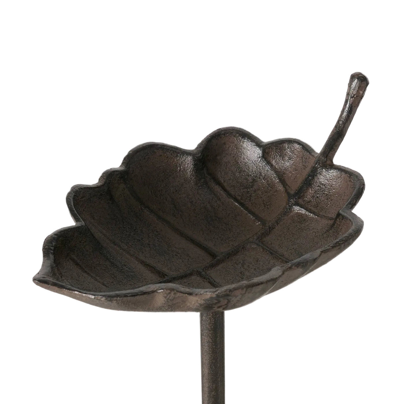 Samando Vogeltränke Blatt aus Gusseisen Braun