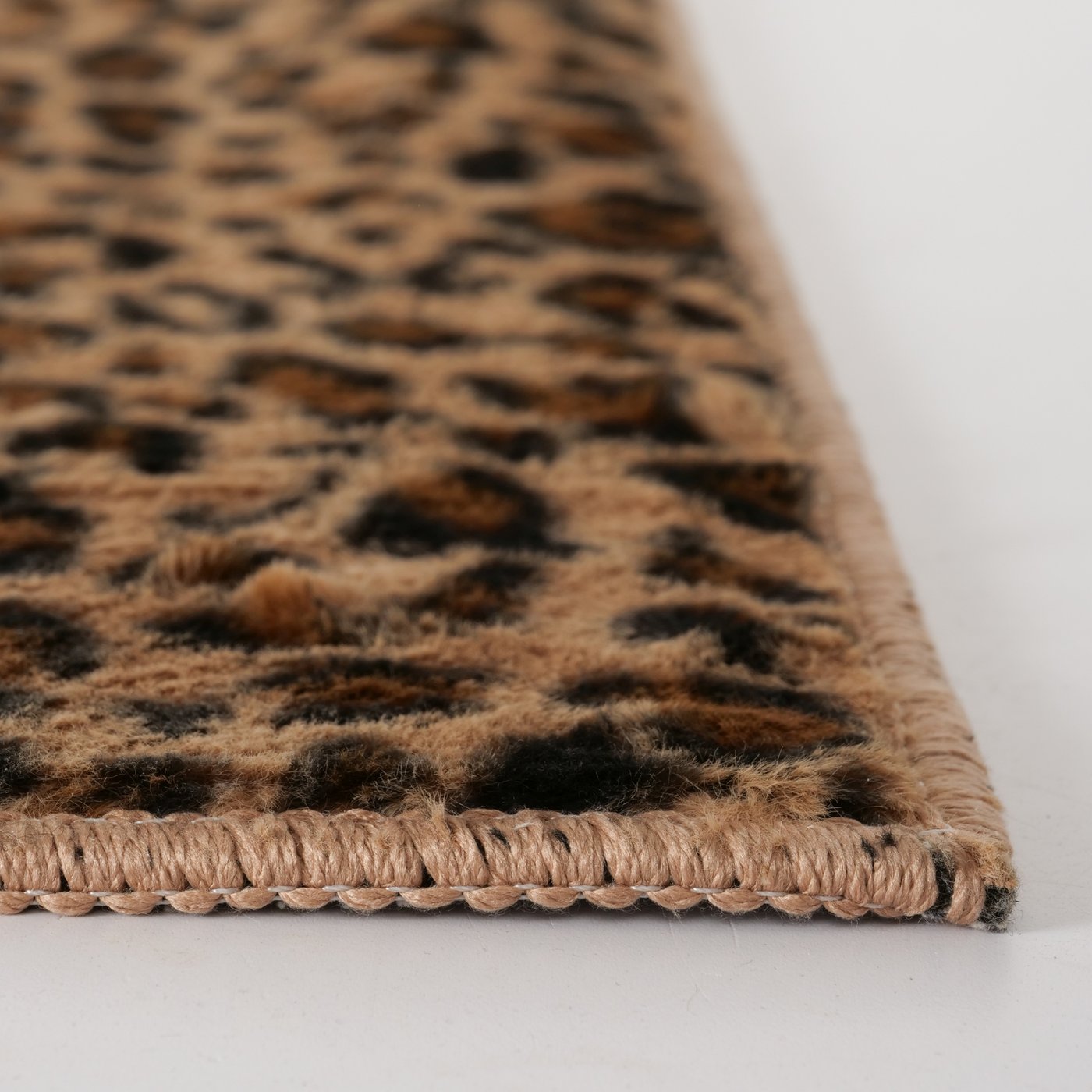 Bodenteppich Leoparden Design Teppich braun schwarz 150x100 cm