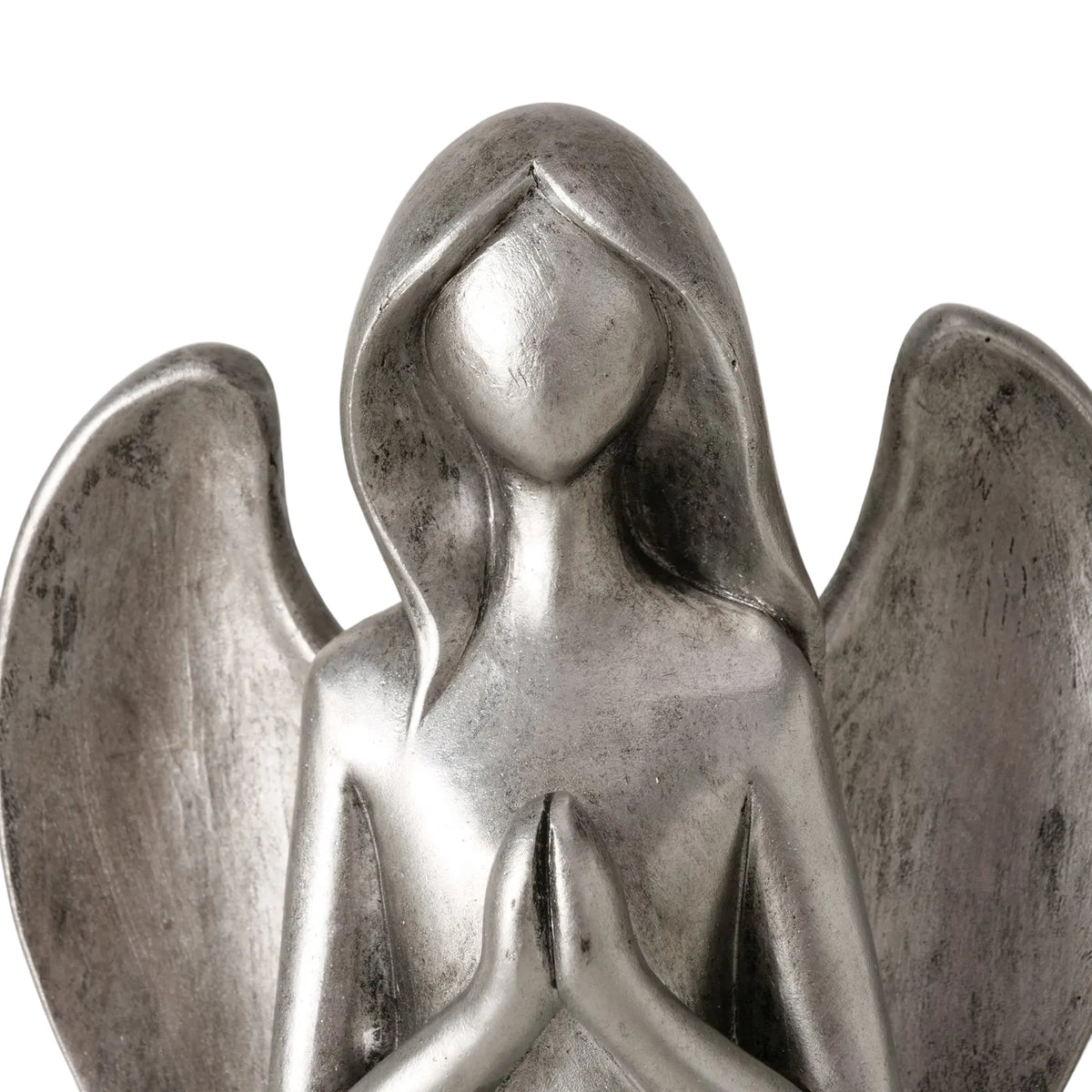 Dekofigur Himmelswacht Engel Antiksilber 30,5 cm