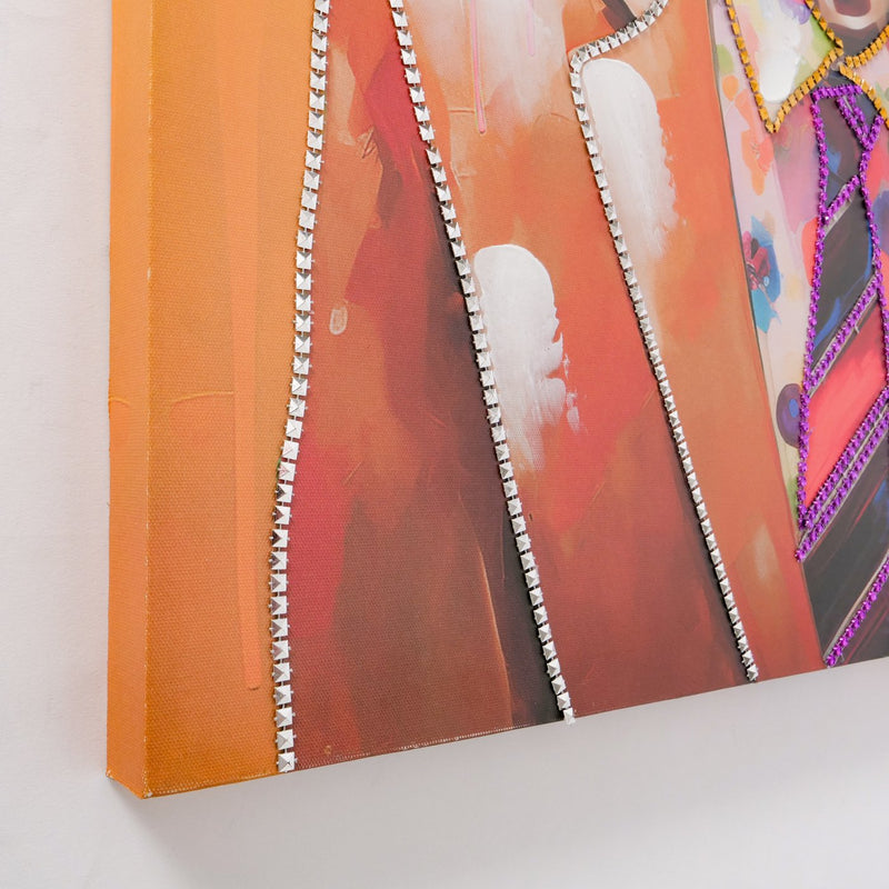 Wandbild Giraffe Gentleman mit Glamour Details 80x60 cm