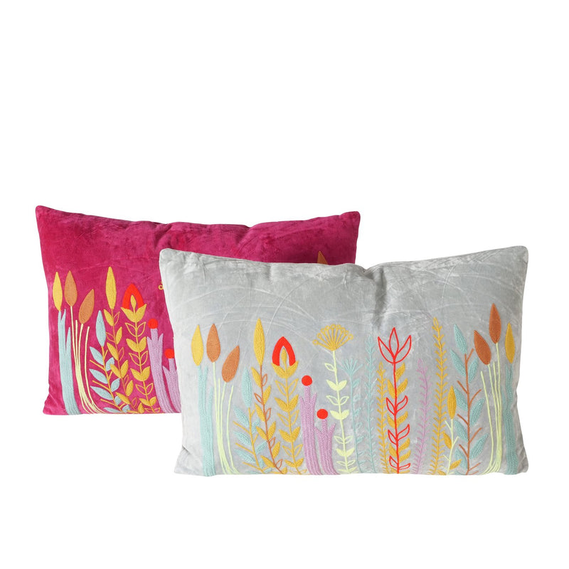 Cushion set "Astratto Flower Meadow" – hand-woven with floral motifs