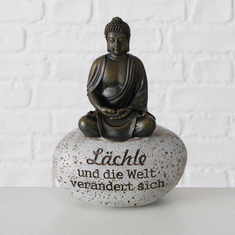 Decoratieve displayset Zen Boeddha met wijsheid - set van 2, 15 cm