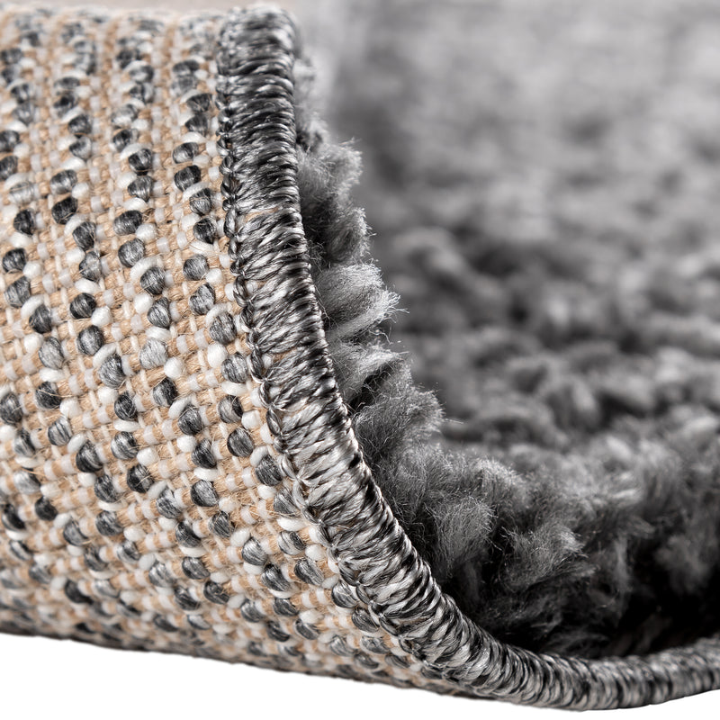 Sehrazat MODERN ETHNO COLLECTION – Deluxe Shaggy Rug Ethno 1800 anthracite