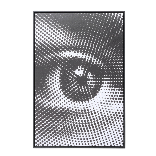 Modernes Bild Der Blick – Stilisiertes Auge im Punktmuster, 90x60cm