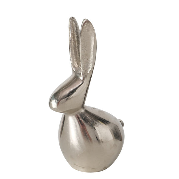 Decorative rabbit Lapis – elegant silver figure made of aluminum Easter decoration