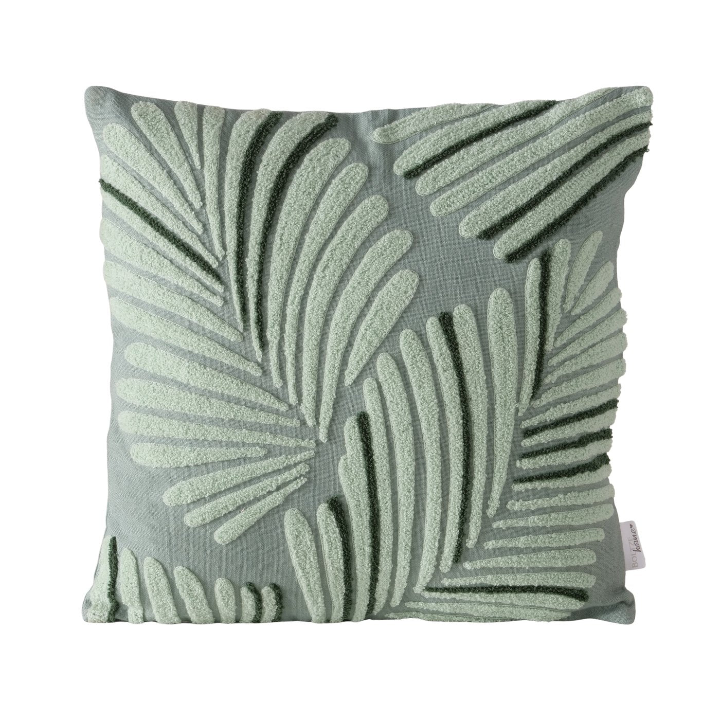 Zierkissen Leafy Dreams – Sofakissen mit Blattmuster, 45x45 cm, Grün