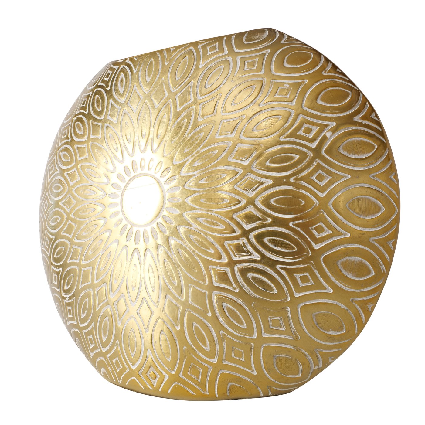 Elegante decoratieve vaas Valvana van metaal in goud