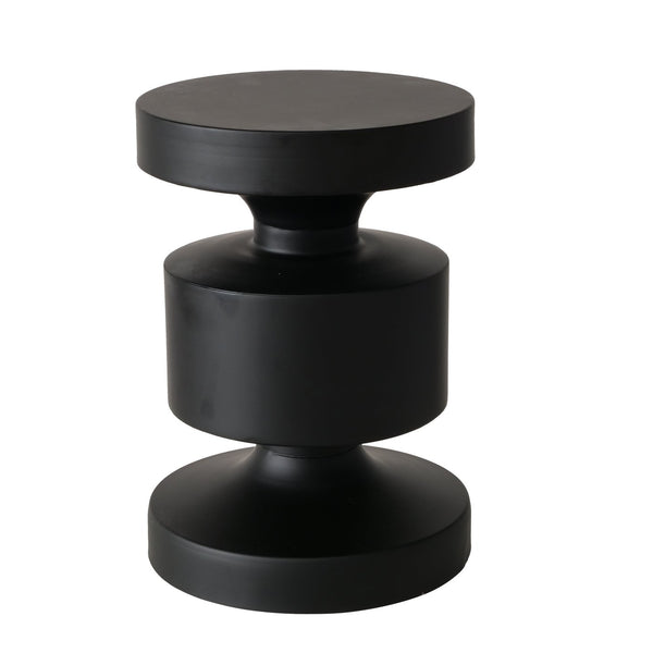 Moderne bijzettafel Shaly van zwart metaal - 40 cm