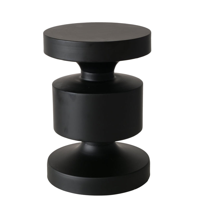Moderne bijzettafel Shaly van zwart metaal - 40 cm