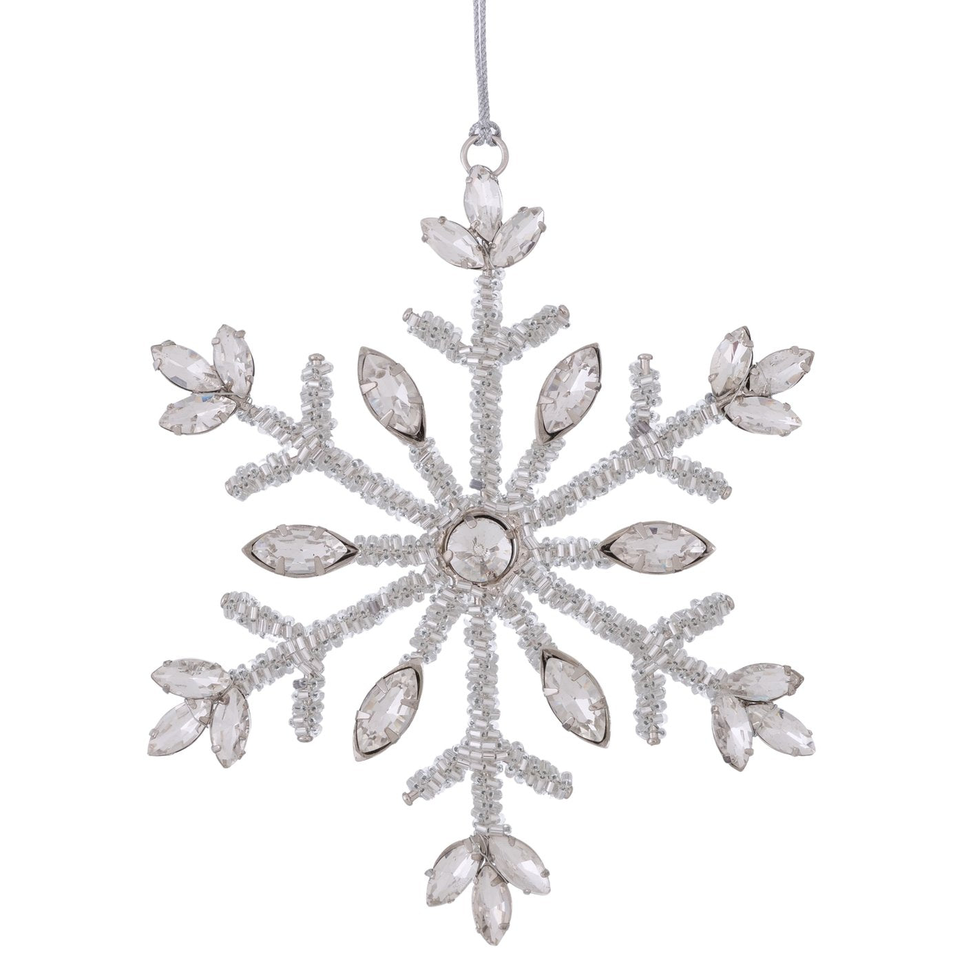 Weihnachtsanhaenger Salju Crystal silber schneeflocke handgefertigt