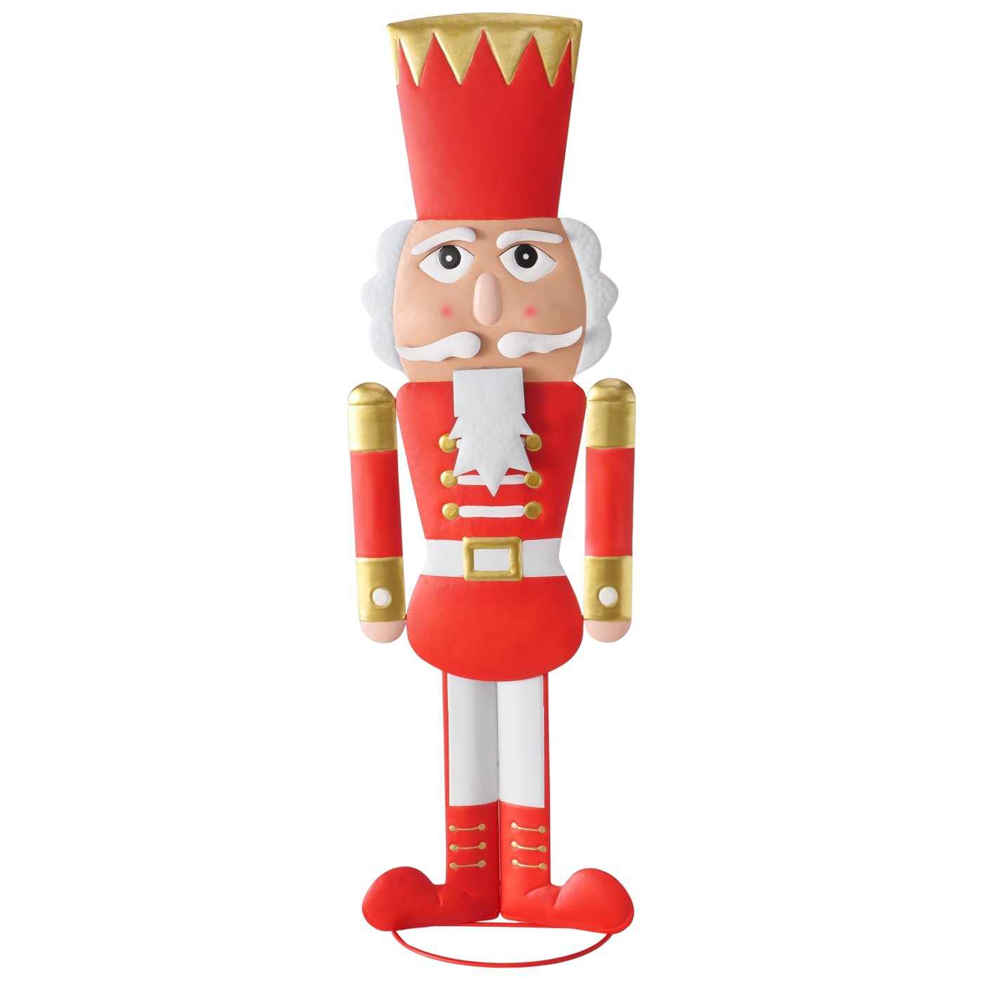 Nussknacker Helios Weihnachtsfigur Metall Rot Handgefertigt 115cm