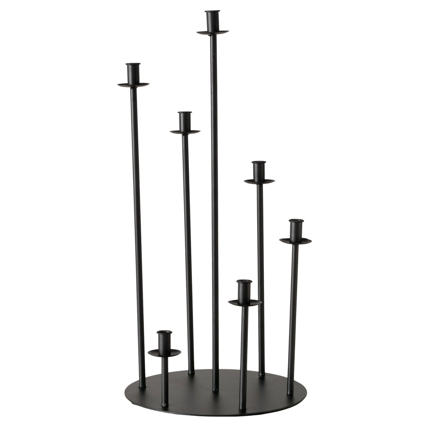Kerzenleuchter Lichtbogen für 7 Kerzen Schwarz 74 cm