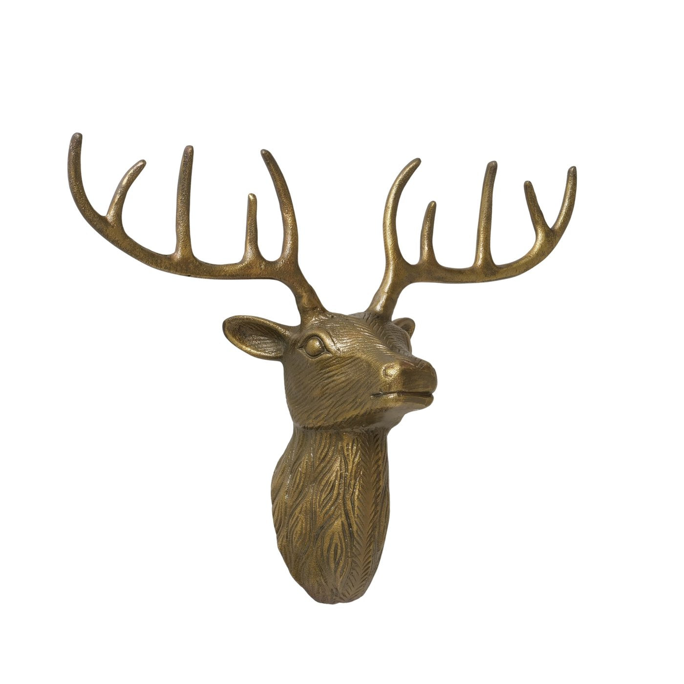 Wanddekoration Hirschkopf Arvid Antikbraun Aluminium 43cm