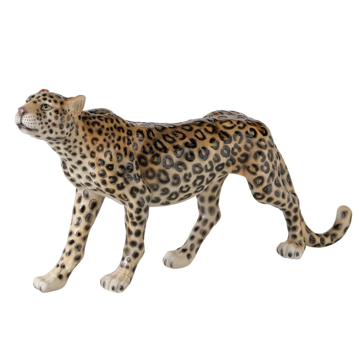 Dekofigur Leopard Savannia handbemalt aus Kunstharz 59cm