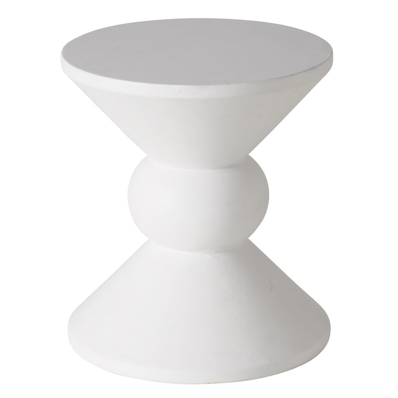 Pure Balance side table in matt white 35x40 cm