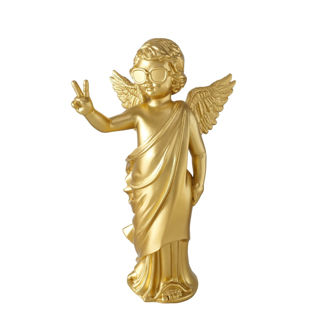 Dekofigur Engel Goldiva Gold mit Sonnenbrille 30 cm