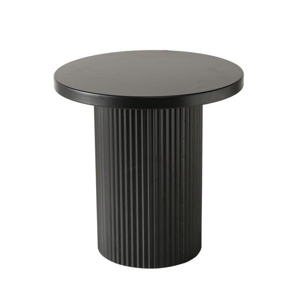 Couchtisch Milo Rund Metall Schwarz Matt Design 40 cm