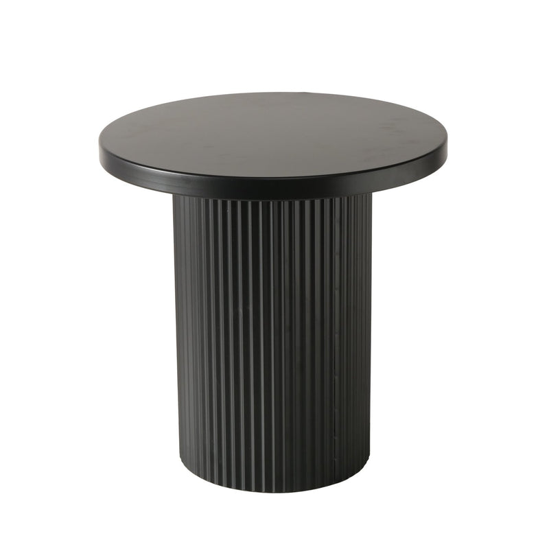 Couchtisch Milo Rund Metall Schwarz Matt Design 40 cm