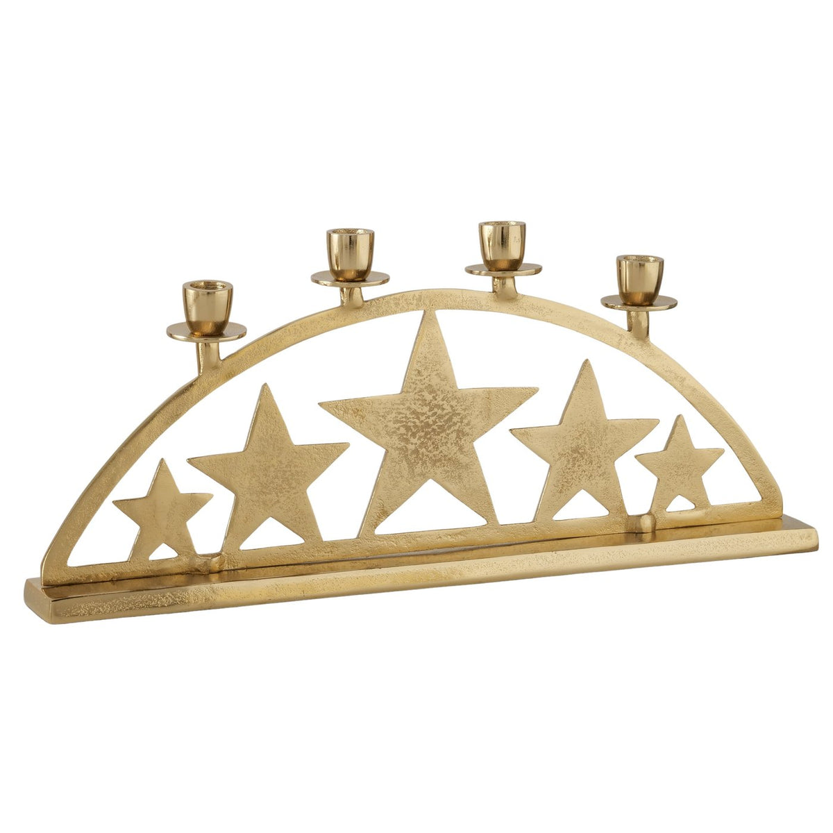 Adventskerzenhalter Sternenglanz Gold mit 5 Sternen 51 cm