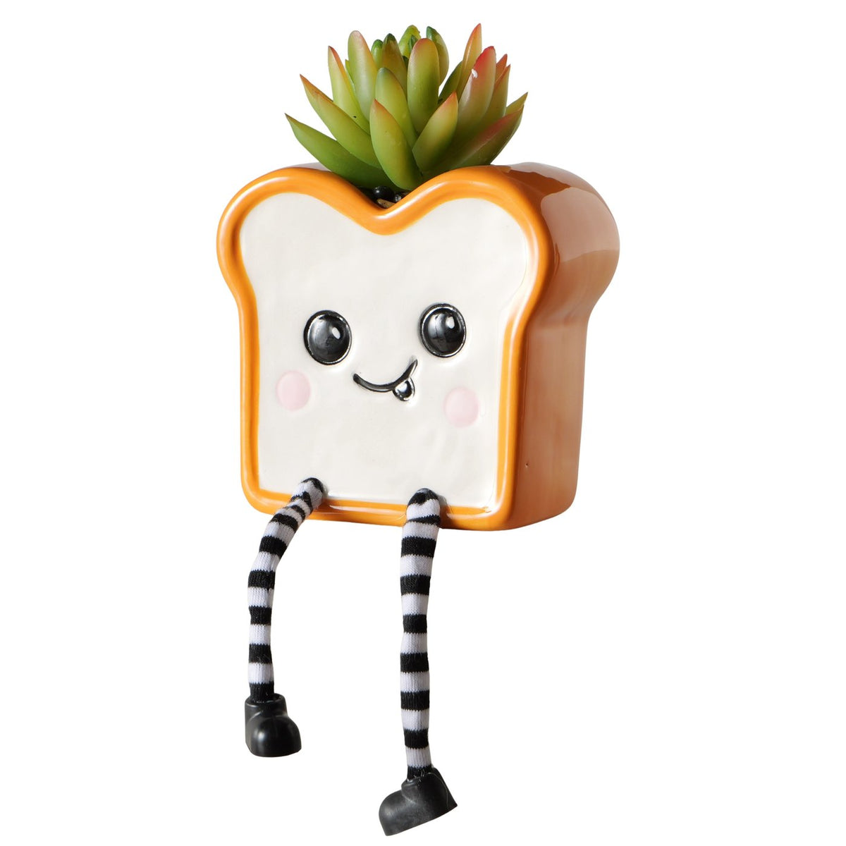 Deko Sukkulenten Foodie 2er Set Toast und Apfel 19 cm