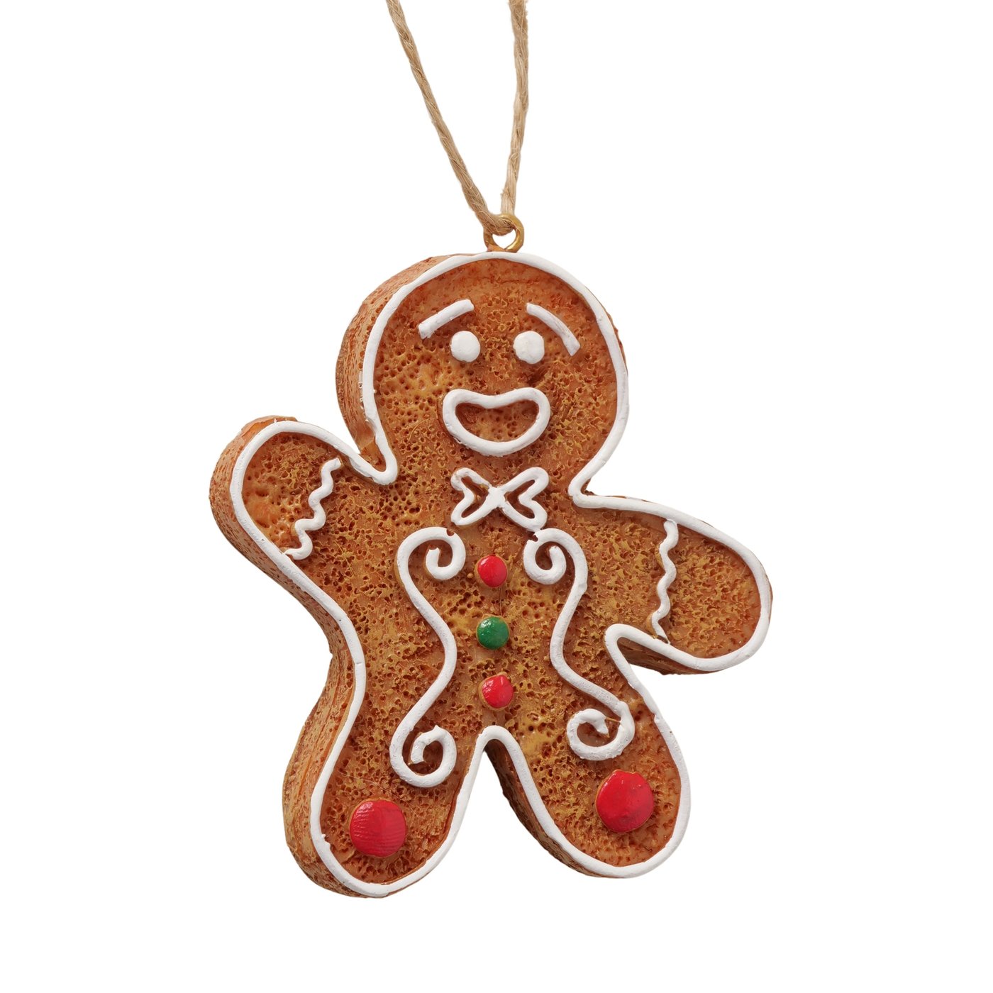 Christmas decorations Ginger set of 2 gingerbread men hand-painted
