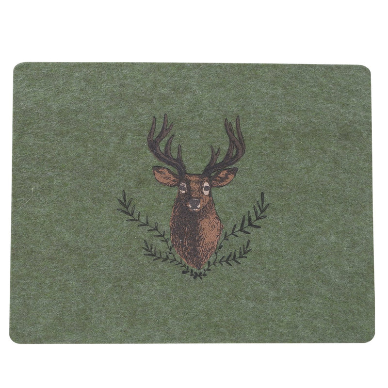 Placemat Rudolf set of 2 felt deer motif