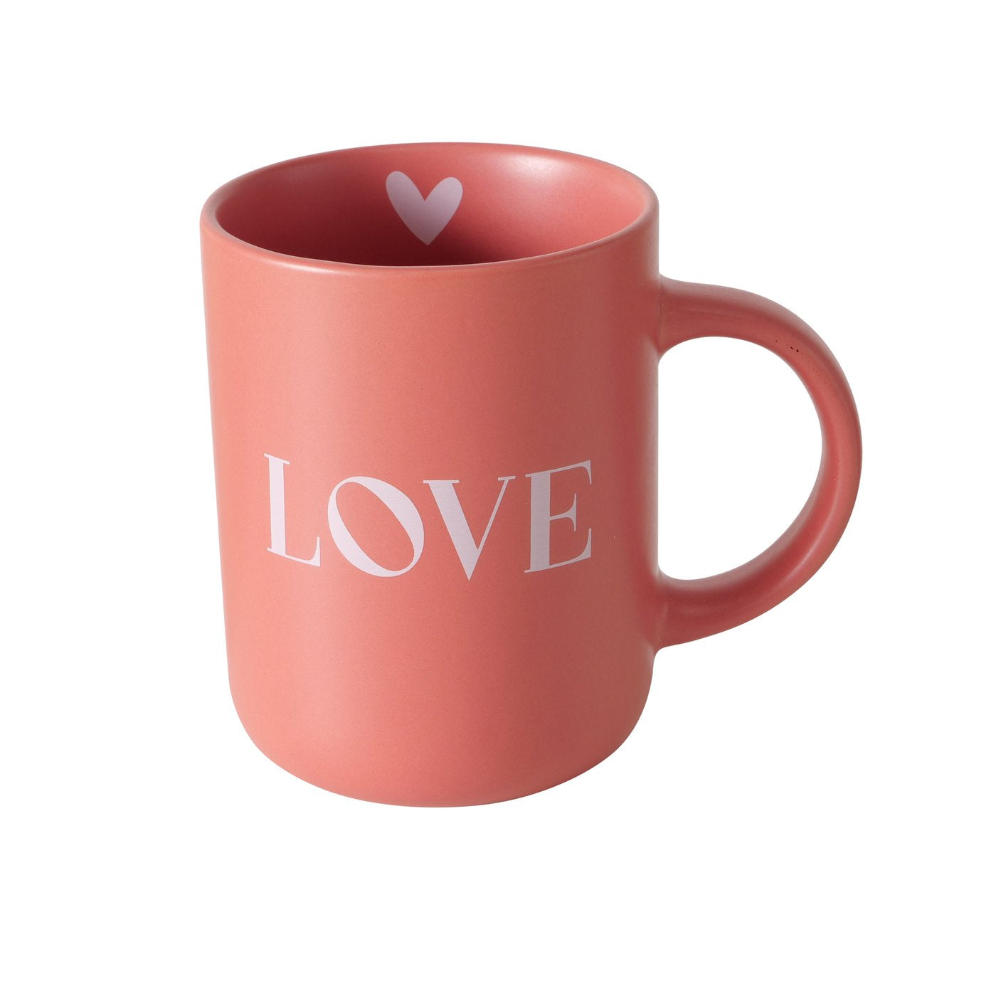 Jumbo Mug Love Set of 2 Ceramic 420 ml romantic pink and red