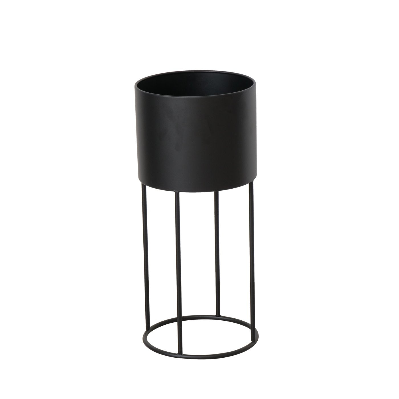 Übertopf Set Aurela schwarz aus Metall 3 teilig outdoor