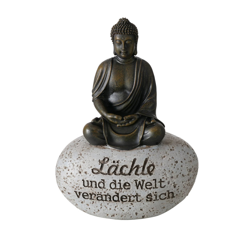Decoratieve displayset Zen Boeddha met wijsheid - set van 2, 15 cm