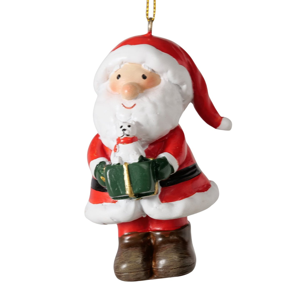 Weihnachtsanhänger Clemo Weihnachtsmann 2er Set rot grün 7 cm