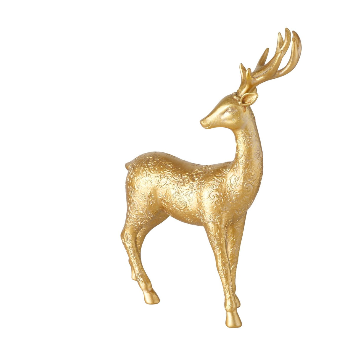 Dekofiguren Pete Hirsch gold 2er Set 21,5 cm