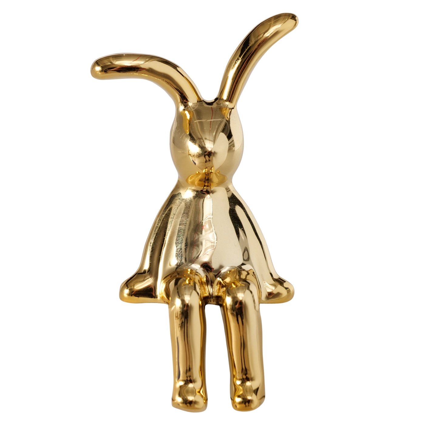 Avin Kantenhocker Hase Gold Keramik 2er Set