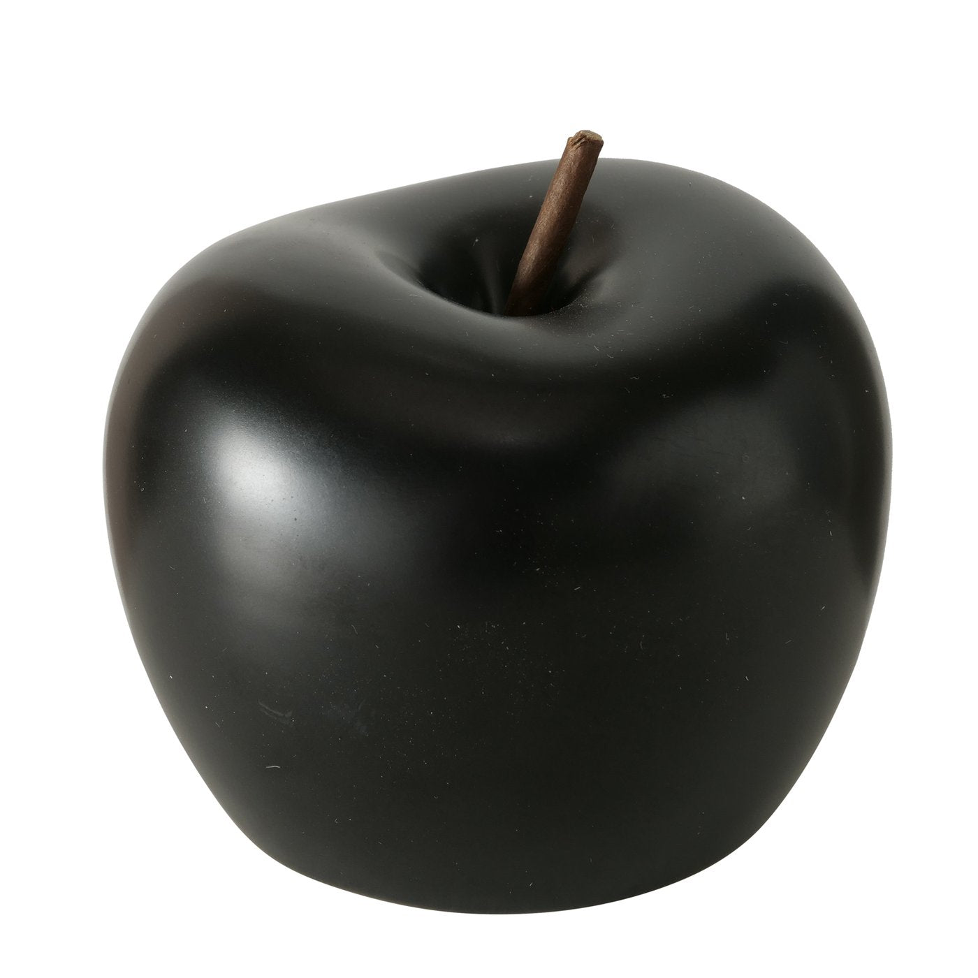 Deko Äpfel Noir aus Steingut 2er Set Schwarz