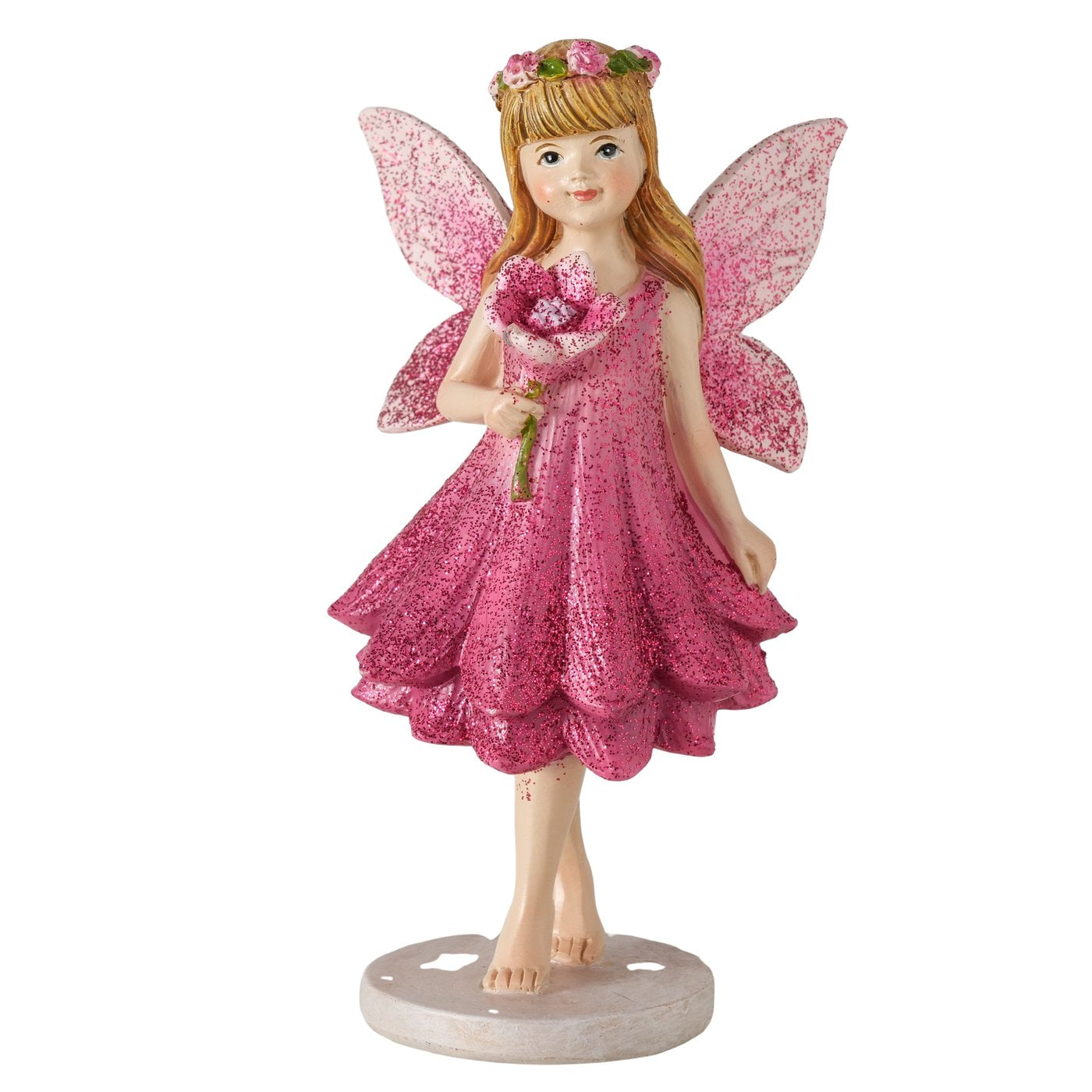 Dekofiguren Set Evangeline 2er Set Zarte Blumenfeen in Pink