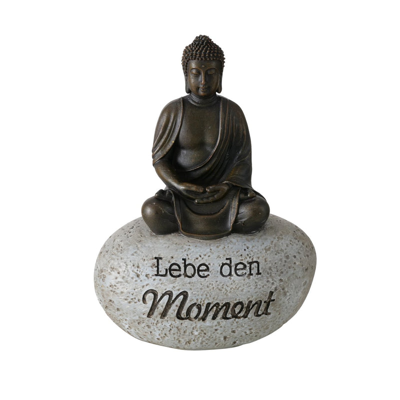 Decoratieve displayset Zen Boeddha met wijsheid - set van 2, 15 cm