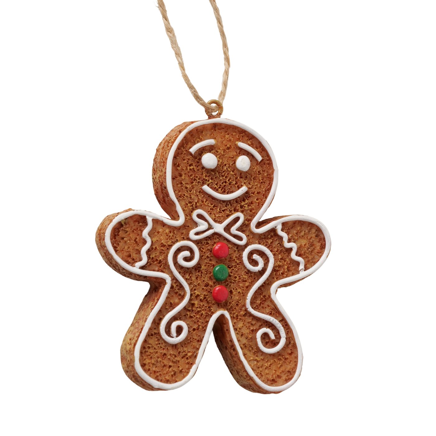 Christmas decorations Ginger set of 2 gingerbread men hand-painted