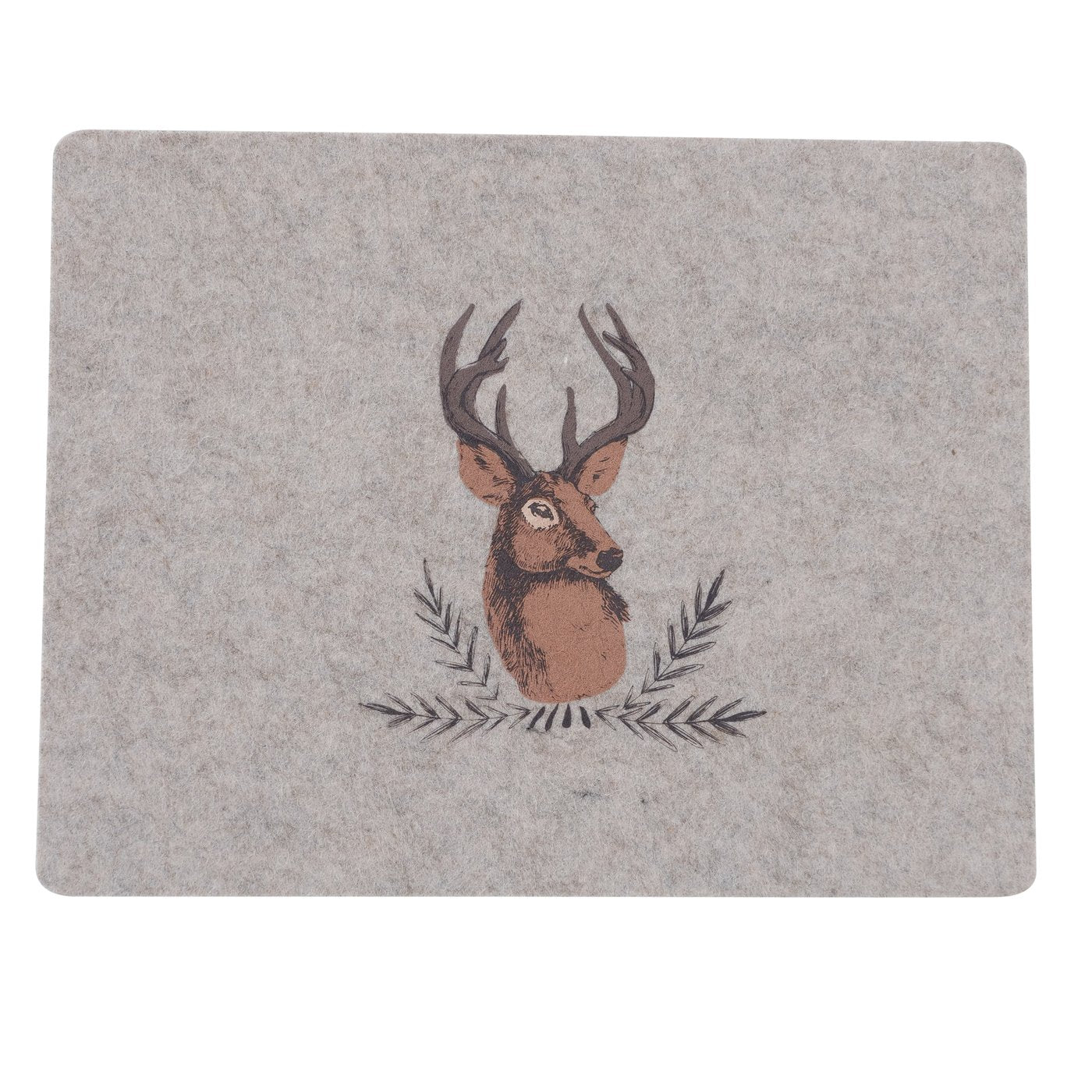 Placemat Rudolf set of 2 felt deer motif