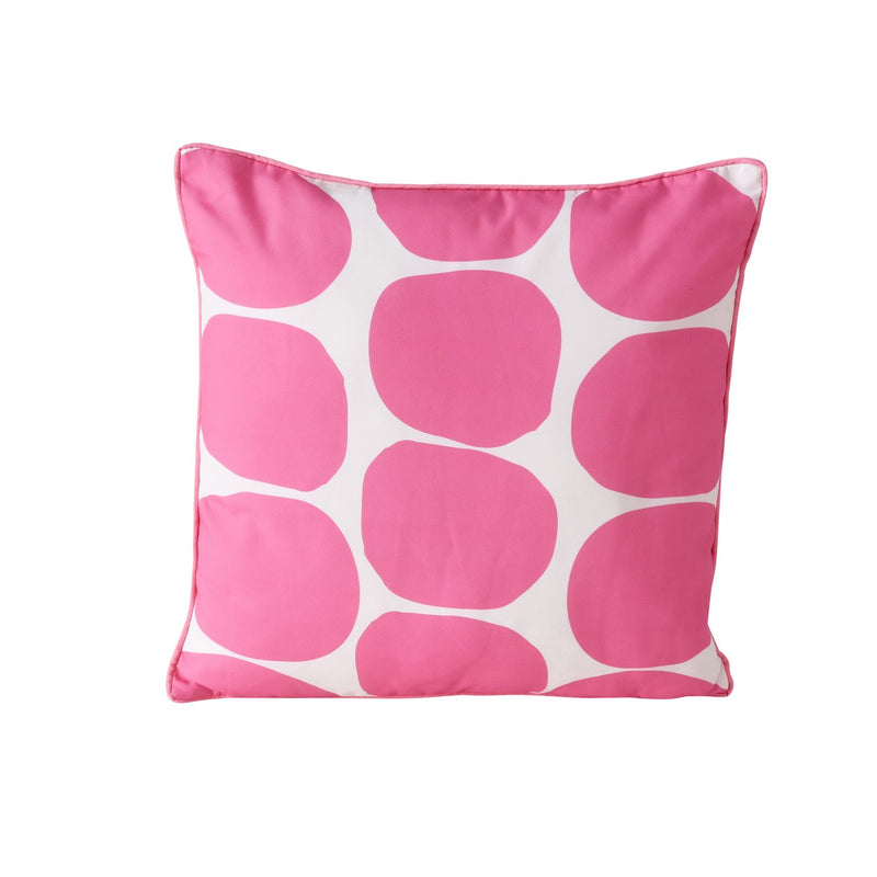Set of 2 cushions "Bliss" – geometric motif in pink and white