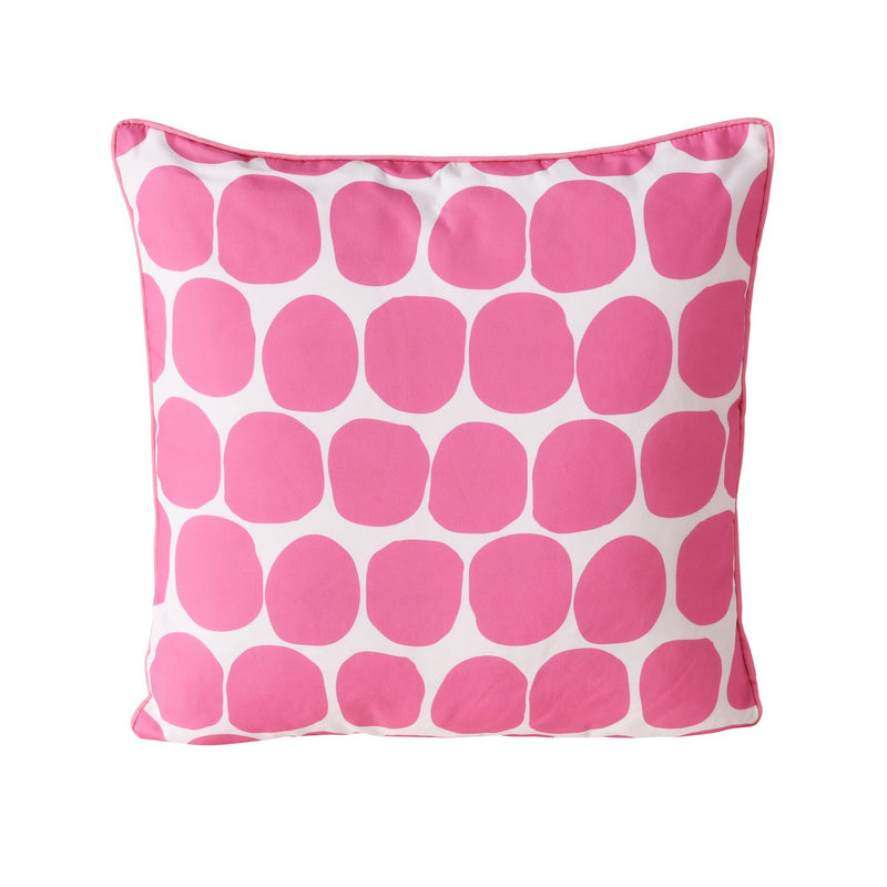 Set of 2 cushions "Bliss" – geometric motif in pink and white