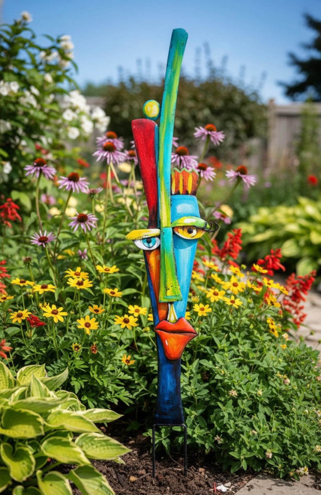 Alta Fronte Gartenstecker – Abstrakt Bunt